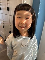 アース いわき店(HAIR&MAKE EARTH)&nbsp;ぱっつんバング×さらつやキッズボブ