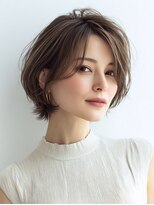 Heart's美人設計と白髪ぼかし専門店 青山表参道店 脱白髪染め/ショートヘア【ハーツ】&nbsp;白髪ぼかし脱白髪染め似合わせショートボブ40代50代60代