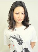 ざっくりボブ　デザインカラー外国人風
