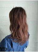 セミロング☆透明感シアーピンク