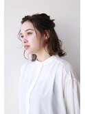 ボブでもできるニュアンスハーフアップ