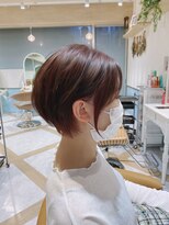 ロンド ストラーダ 心斎橋(Lond strada)&nbsp;【津賀　涼】ショートグレージュカラーボブウルフココアベージュ