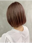 ミルクティーベージュ_マロンベージュAラインボブ_ba312684