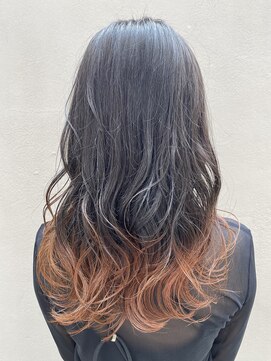 シアン(CYAN) 【CYAN】#10代20代#グラデーションカラー#裾カラー