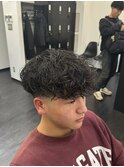 フェード×前下がりスパイラルパーマ【町田/町田駅/men's】