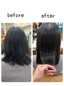 ヘアリゾート リノ(Hair resort Lino) 髪質改善縮毛矯正『髪にドラマを』ビフォーアフター