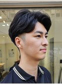 後ろ流しセンターパート