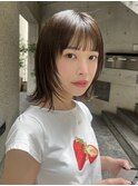 +ウルフボブルフレイヤーボブ/外ハネボブ／くびれボブミディアム