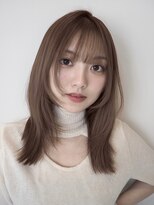 ノイ(noi) 顔周りレイヤーカットくびれヘアミルクティーベージュカラー
