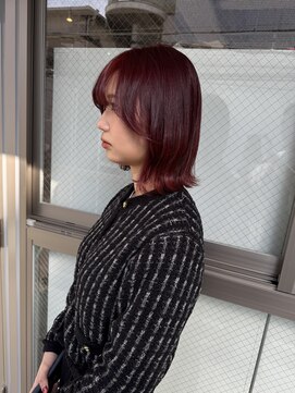 マルフェ 天王寺(marfe) レッドカラー　ワインレッド　レッドブラウン　チェリーレッド