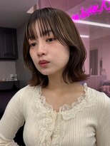 ロンドワン 三宮元町(Lond one) ボブ/切りっぱなしボブ/タッセルボブ/ダークグレー/ミニボブ