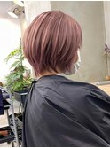 【GEEKS渋谷】ピンクベージュ/ショートボブ/春カラー/ハイトーン