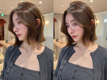 ジーナ 稲毛海岸(Zina)の写真/[#艶カラー#明るい白髪染め]艶々な仕上がり♪【カット+ケアカラー+超音波クイックTR ¥7900】[稲毛海岸]