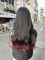 ヘアアートヒサ(HAIR ART hisa)&nbsp;裾カラー ピンクレッド