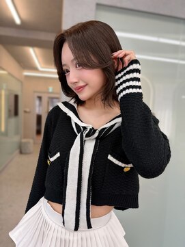 ボタン ハカタ(VOTAN hakata) 博多/顔周りカット/センター分け/ベージュ/ボブ