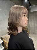 ミルクティーベージュ/ブリーチ1回/ケアブリーチ/町田