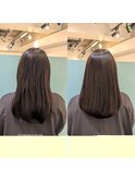 シルキーコース+カット・髪質・縮毛矯正・白髪染め