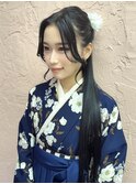 卒業式ヘアセット/袴着付け