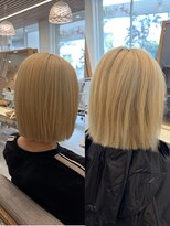 ブローチェラウカ(Broche lauka) ブリーチのダメージで広がる髪に!柔らかブリーチ縮毛矯正