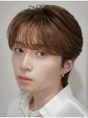 ナチュラルシースルーマッシュ韓国ラウンドマッシュブラウン