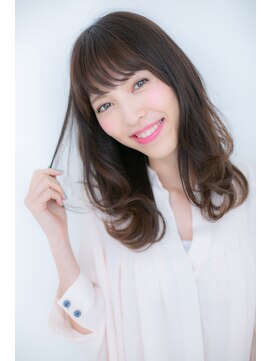 カバーヘア イヴ 戸頭店(COVER HAIR EVE) 毛先パーマの大人可愛いグラマラスセミディZ戸頭20代30代40代