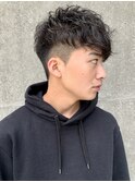 ツイストパーマコンマヘアテクノくせ毛風パーマツーブロックr