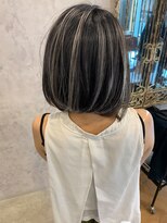 パルフェ ヘアー バイ オーク 九大学研都市(parfait hair byOAK) コントラストハイライトボブ