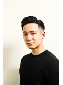 七三オールバックかき上げヘアコンマヘア185