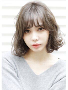 エーアイ 千石 巣鴨 白山店(Ai HAIR) アッシュグレージュ切りっぱなしボブスタイル