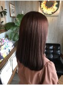 セミロング×ピンクバイオレット