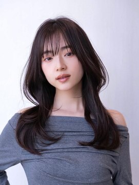 ケアリー 浦和美園(Carelly) 大人かわいい前髪セシルカットココアブラウンフリンジウェーブす