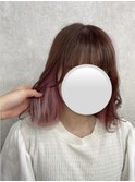 ブリーチ2回～インナーペールピンクカラー♪