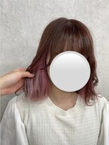 アン ブリーチ 大宮駅東口店(UN BLEACH)&nbsp;ブリーチ2回～インナーペールピンクカラー♪