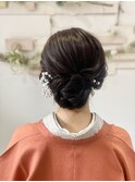 訪問着で新年会ヘアセット