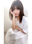 インナーカラー艶髪ネイビーグレーアッシュブラック大人美人
