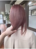 ブリーチ 10代20代 ハイトーン ミルクティーピンク ダブルカラー