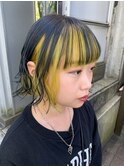 【BOTANIUM by Rr SALON】前髪インナー×イエローボブ☆