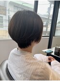 くびれショート×ナチュラルベージュカラー