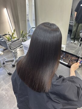 ファビ 渋谷(Fab) くびれヘア/暗めカラー/アプリコットオレンジ/縮毛矯正