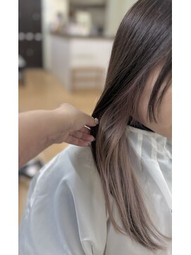 アール ヘアーアンドメイク 妻田店(R Hair&Make) イヤリングカラー(ピンクホワイトベージュ)