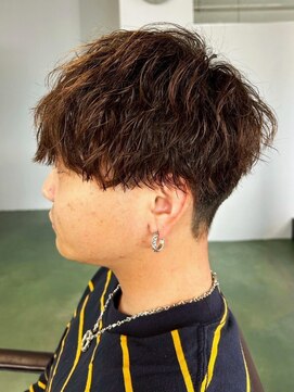 マップメンズデザイン(map men's design) ツイストスパイラルパーマ ハイライト ブラウンカラー 20代 10代