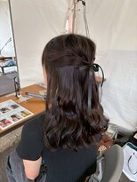 アクセ お嬢様ハーフアップ★結婚式 二次会 お呼ばれ ドレス