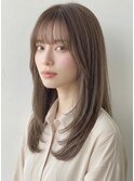 縮毛矯正/レイヤーカット/セミロング/トリートメント