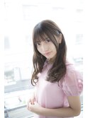 【salon de MiLK 原宿】耳かけアッシュベージュ×透け感バング