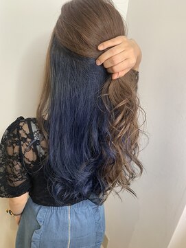 アクロスヘアーデザイン 武蔵小杉店(across hair design) オシャレ　インナーブルー