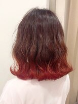 ジーナ 渋谷駅前(Zina)&nbsp;【Zina　渋谷】きゅん裾ピンク×フリンジウェーブ