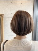 【明るめブラウン × 透け感 】 小顔ショート ♪ モードヘア