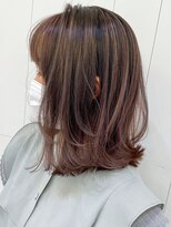 アイティー バイ アルバム 中野店(IT by ALBUM)&nbsp;ライト3Dハイライト_クールショートピンクベージュ_ba309362