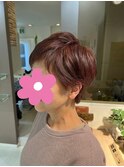 【イノアカラーで白髪染め◎】ツヤ感レッドブラウン