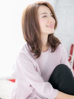 アルバハナレ 横浜(αlba HANARE)&nbsp;関内/髪質改善/ハイトーンカラー×かきあげバングロブヘア♪g